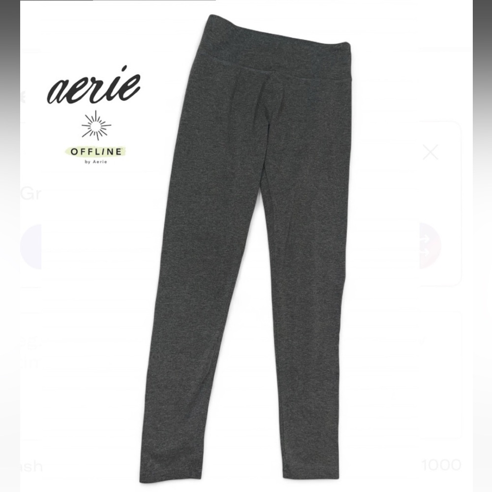 Aerie Offline Heather Gray Classic OG Legging. Regular Rise Leggings size Medium